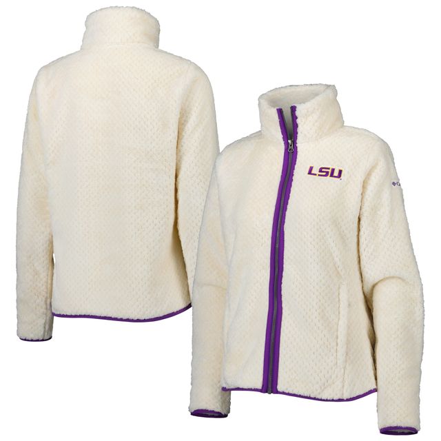 Columbia Cream LSU Tigers Fireside II Sherpa Veste à fermeture éclair intégrale pour femme