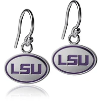 Boucles d'oreilles Dayna Designs LSU Tigers pour femme en émail argenté