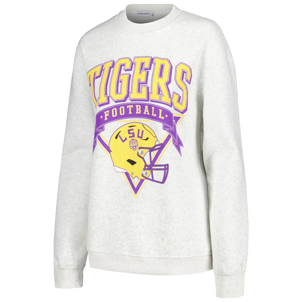 Sweatshirt à enfiler avec logo établi & Co. Ash LSU Tigers pour femmes