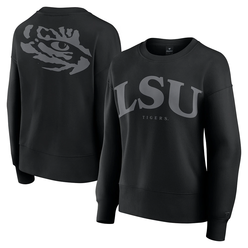 Women's Fanatics Black LSU Tigers Supersoft Flow Fleece Pullover Sweatshirt