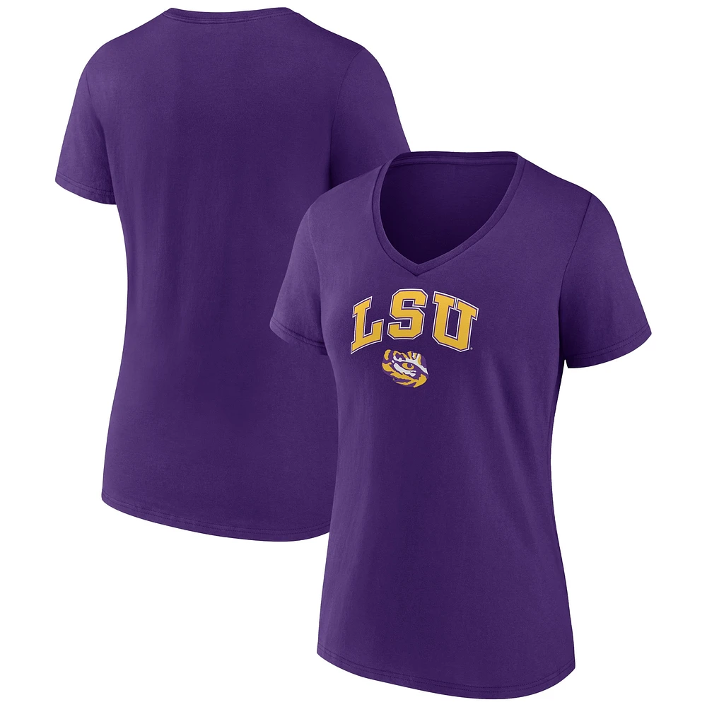 Women's Fanatics LSU Tigers Campus V-Neck T-Shirt