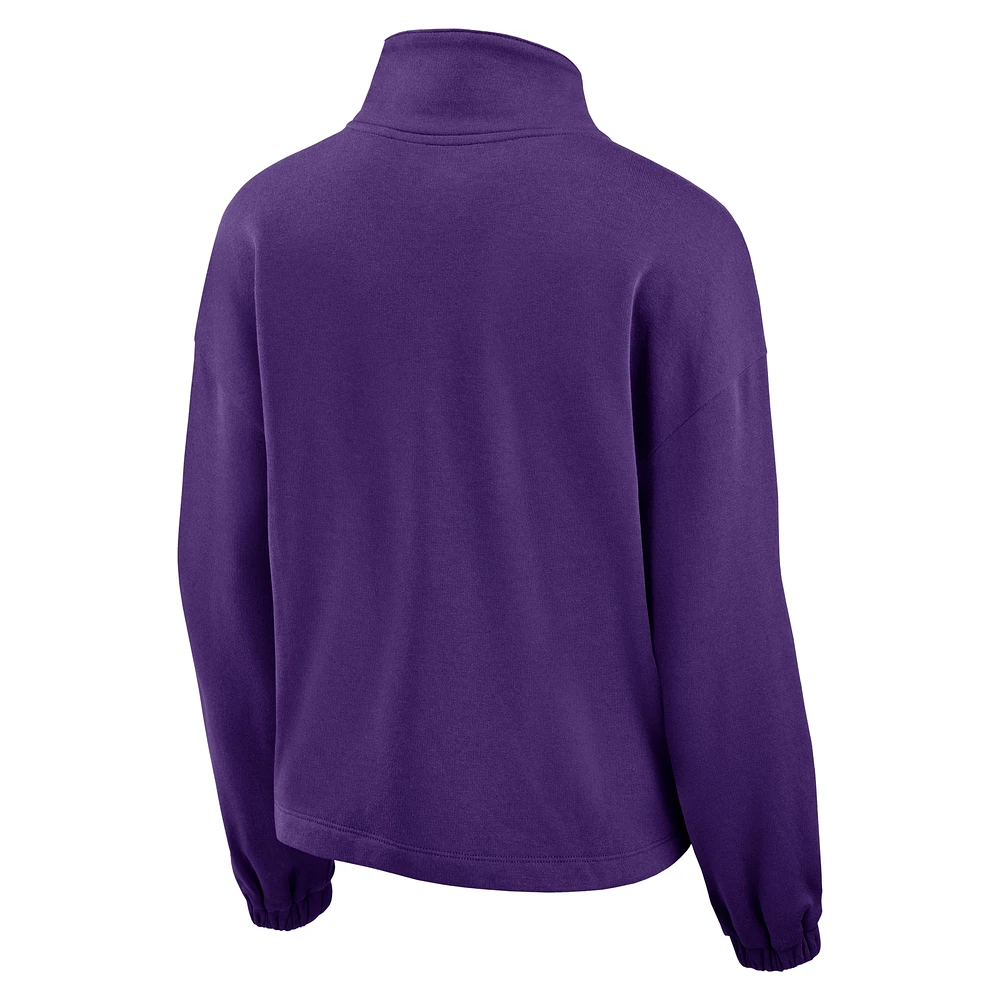 Women's Fanatics Purple LSU Tigers Fleece Half-Zip Jacket