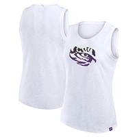 Women's Fanatics White LSU Tigers Activate Slub Tank Top