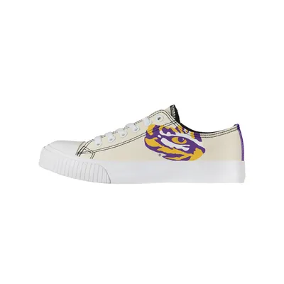 LSU Tigers FOCO Women's Low Top Canvas Shoes - Cream