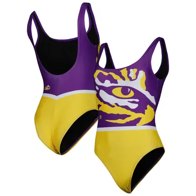 LSU Tigers FOCO Women's One-Piece Bathing Suit - Purple