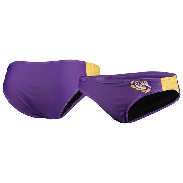 Bas de bikini FOCO violet LSU Tigers Wordmark pour femmes