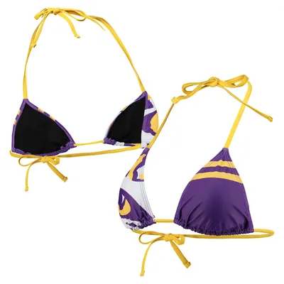 LSU Tigers FOCO Women's Wordmark Bikini Top - Purple