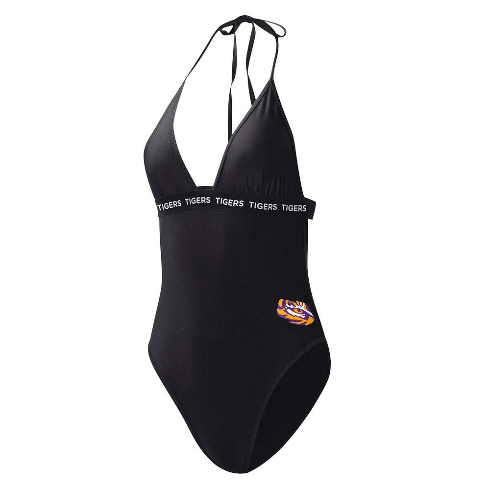 Maillot de bain une pièce noir LSU Tigers G-III 4Her by Carl Banks pour femmes