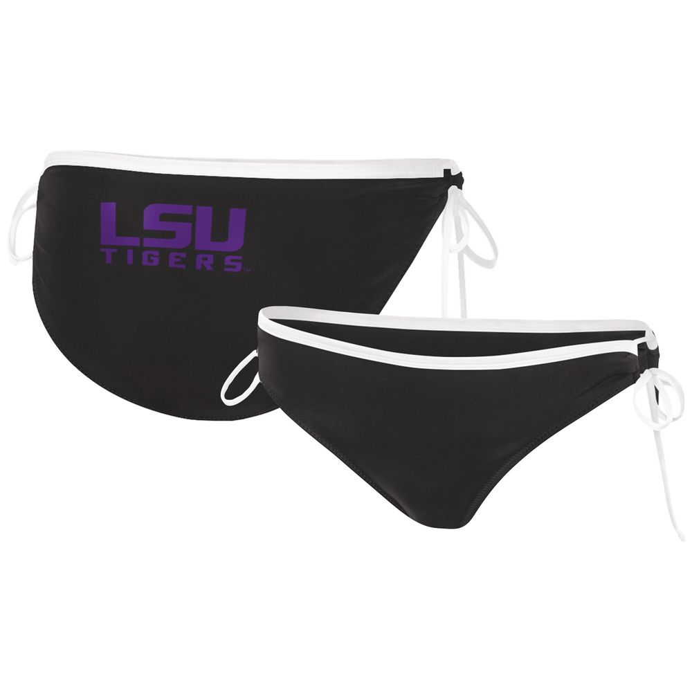 Women's G-III 4Her by Carl Banks Black LSU Tigers Perfect Match Bikini Bottom