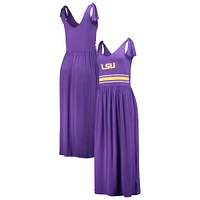 Women's G-III 4Her by Carl Banks Purple LSU Tigers Game Over Scoop Neck Maxi Dress