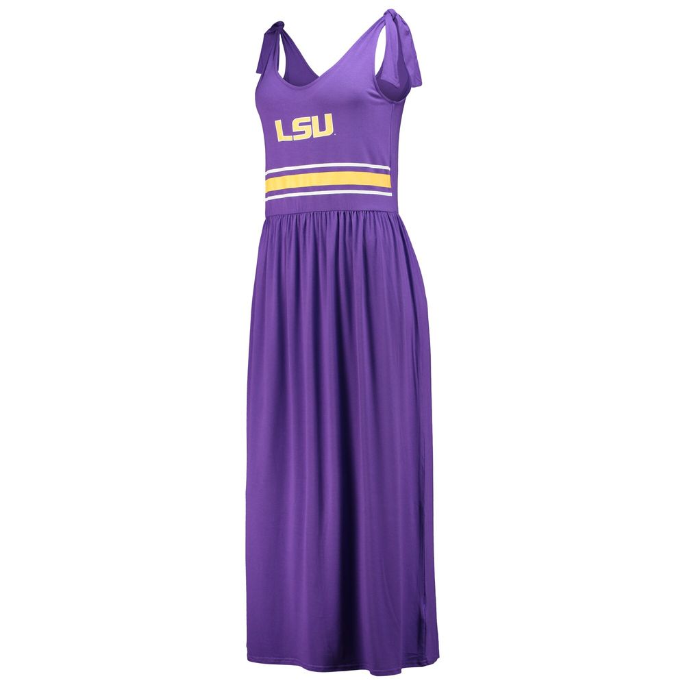 Women's G-III 4Her by Carl Banks Purple LSU Tigers Game Over Scoop Neck Maxi Dress