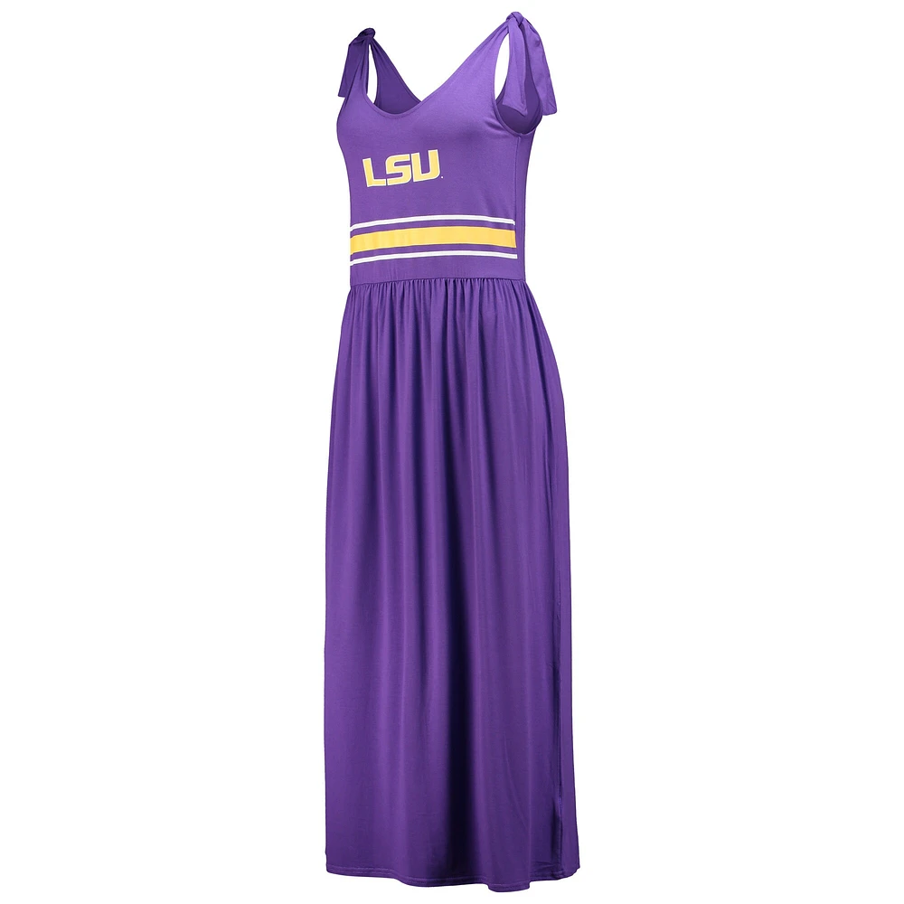 Women's G-III 4Her by Carl Banks Purple LSU Tigers Game Over Scoop Neck Maxi Dress