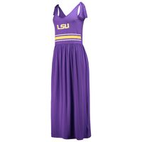 Women's G-III 4Her by Carl Banks Purple LSU Tigers Game Over Scoop Neck Maxi Dress
