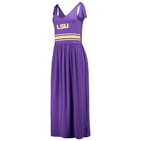 Women's G-III 4Her by Carl Banks Purple LSU Tigers Game Over Scoop Neck Maxi Dress