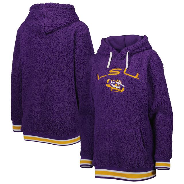 Sweat à capuche G-III 4Her by Carl Banks violet LSU Tigers Game Over Sherpa pour femme