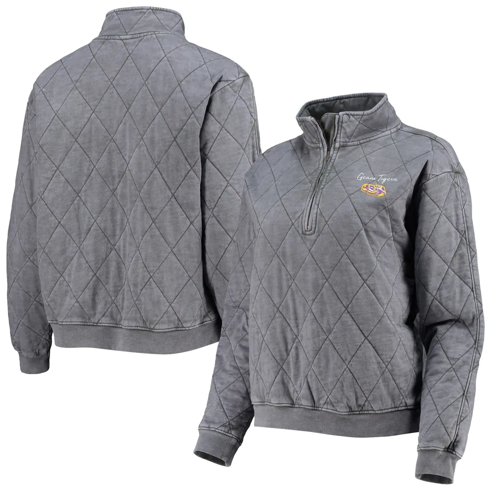 Lids LSU Tigers Gameday Couture Women's Unstoppable Chic Quilted Quarter-Zip  Jacket - Charcoal