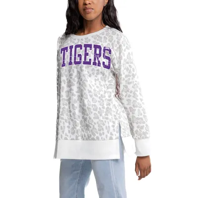 LSU Tigers Gameday Couture Women's Side-Slit French Terry Crewneck Sweatshirt - Gray