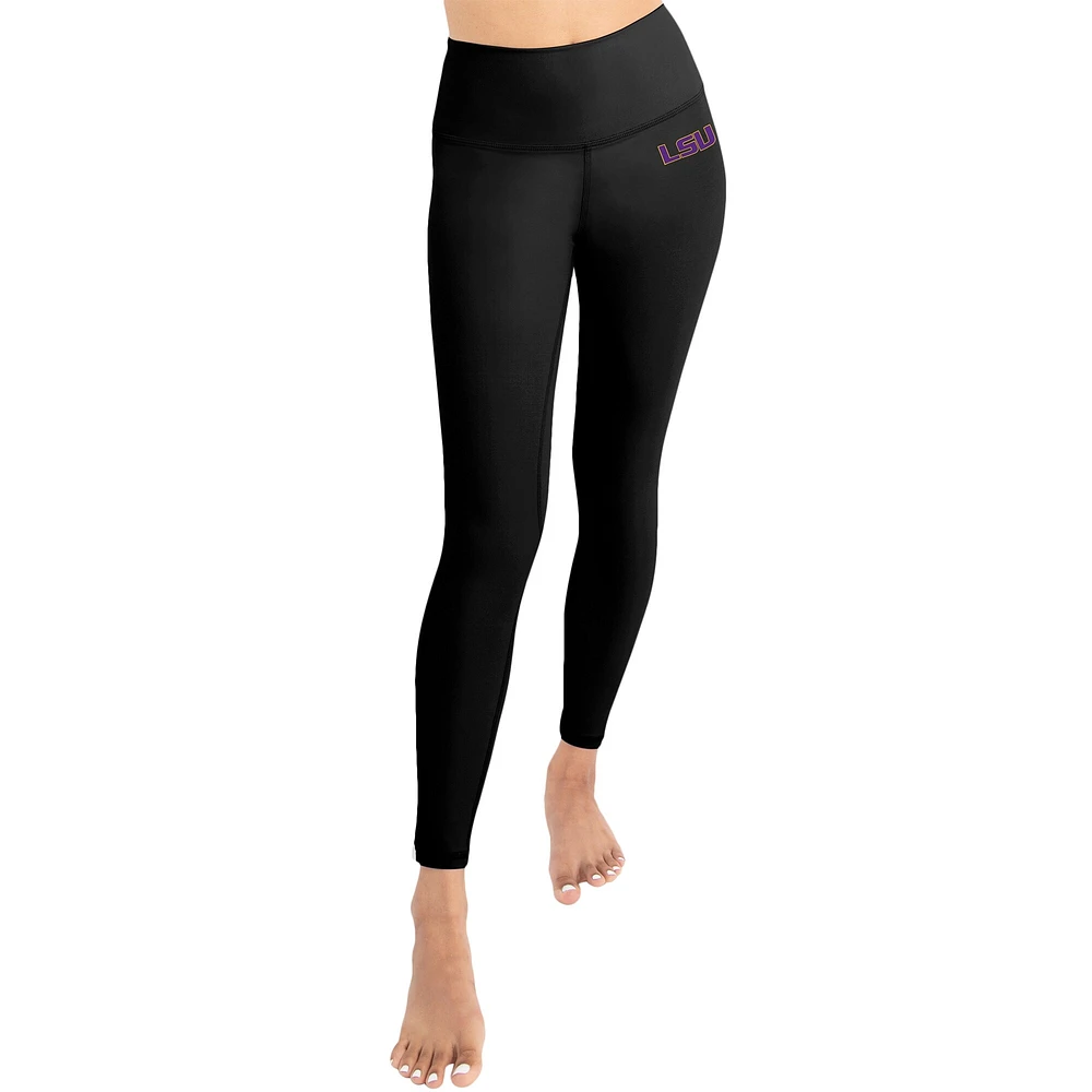 Ensemble soutien-gorge et leggings midi doux Certo Black LSU Tigers pour femmes