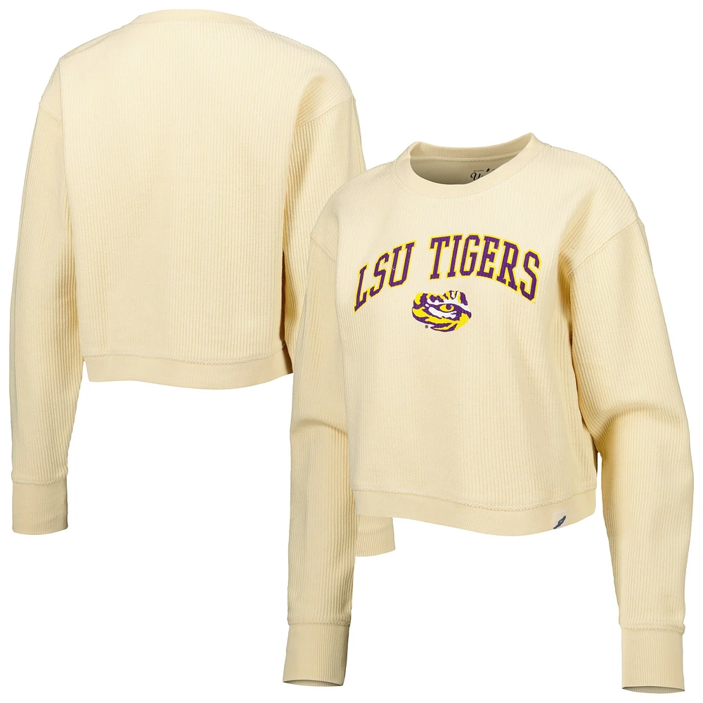 Sweat League Collegiate Wear crème LSU Tigers Classic Campus Corded Timber pour femme