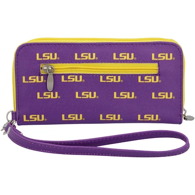 Portefeuille zippé LSU Tigers pour femmes