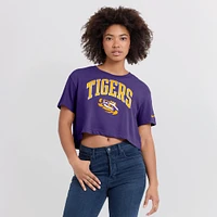 T-shirt court Nike violet LSU Tigers Power Pursuit Athletic Prep Arch Performance pour femme