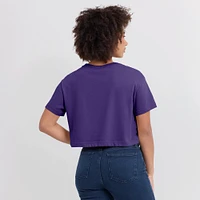 T-shirt court Nike violet LSU Tigers Power Pursuit Athletic Prep Arch Performance pour femme
