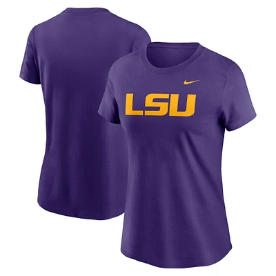 T-shirt Nike violet avec logo Primetime des LSU Tigers pour femme