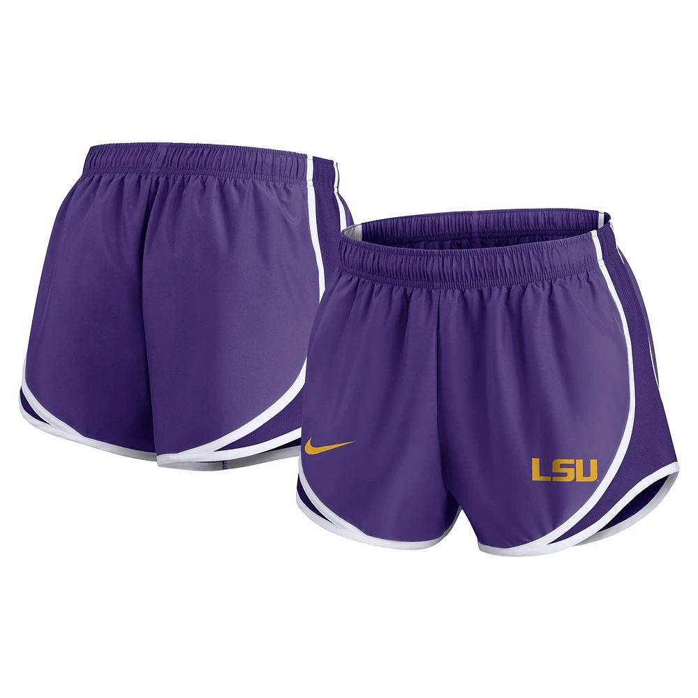 Short Nike violet LSU Tigers Primetime Tempo Performance pour femme