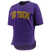 Women's Pressbox Purple LSU Tigers Arch Poncho T-Shirt