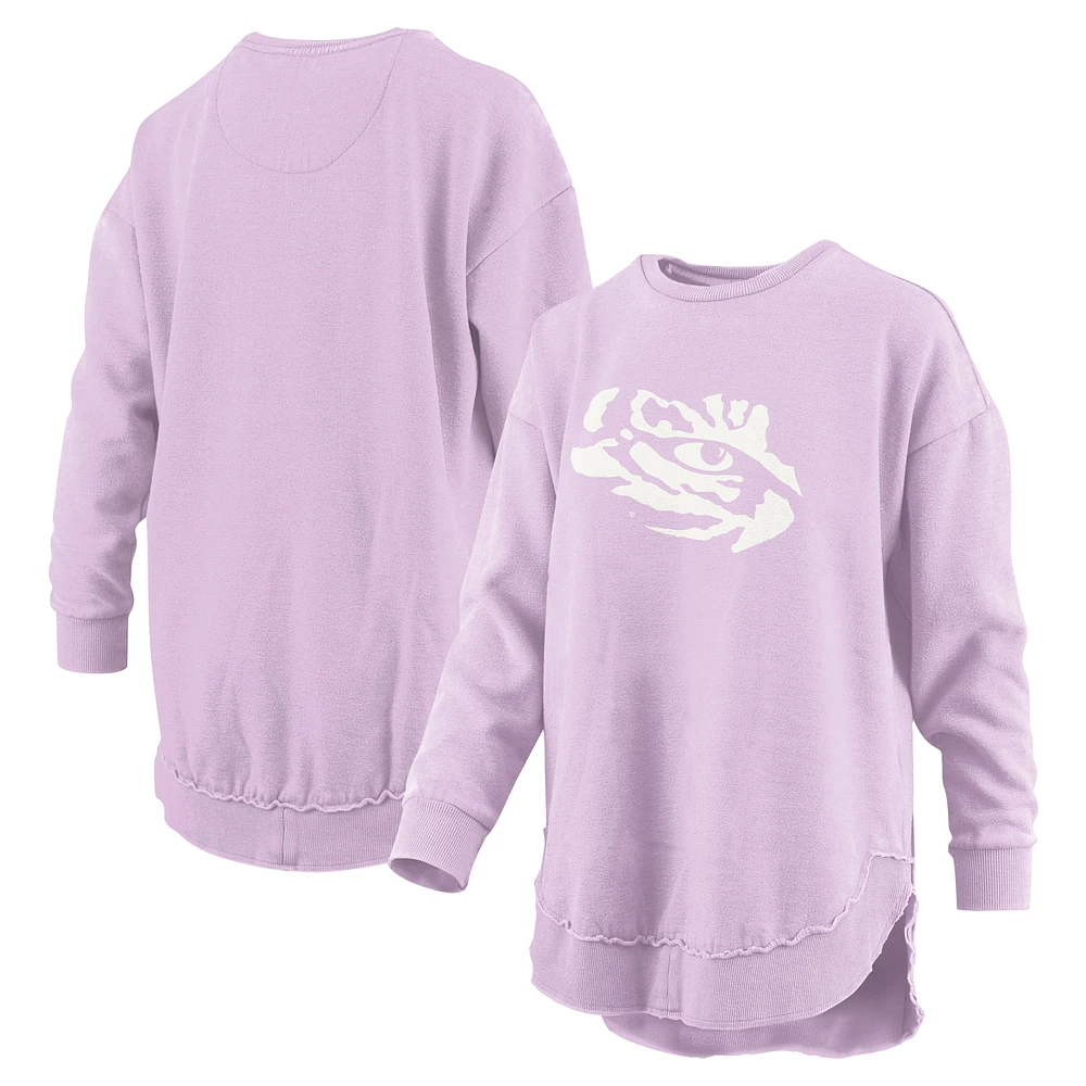 Sweat-shirt en polaire pour femmes Pressbox violet LSU Tigers Poncho