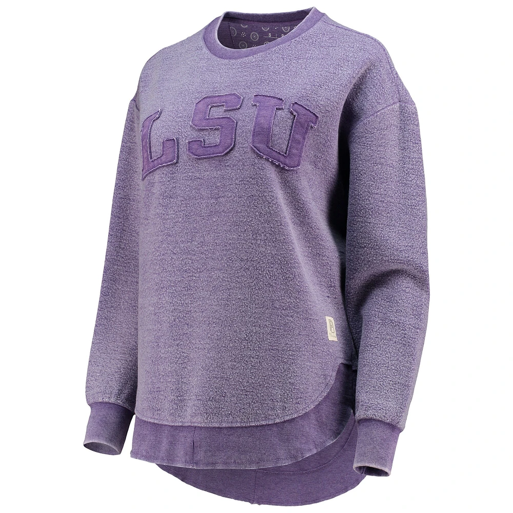 Women's Pressbox Purple LSU Tigers Ponchoville Pullover Sweatshirt