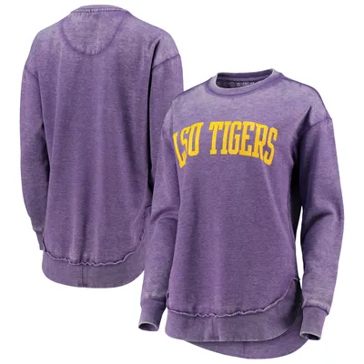 LSU Tigers Pressbox Women's Vintage Wash Pullover Sweatshirt - Purple