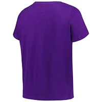 Women's Profile Purple LSU Tigers Plus Arch Over Logo Scoop Neck T-Shirt