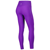 Women's  Purple LSU Tigers 7/8 Mixed Media Pocket iLeggings