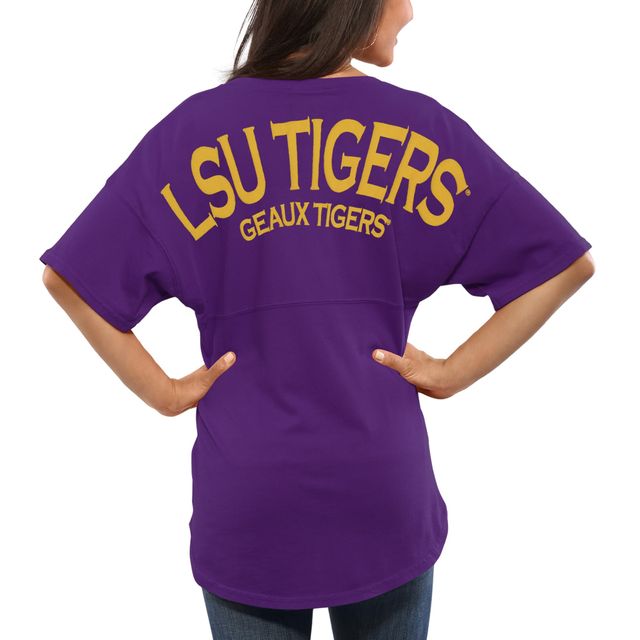 T-shirt surdimensionné violet en jersey LSU Tigers Spirit pour femme