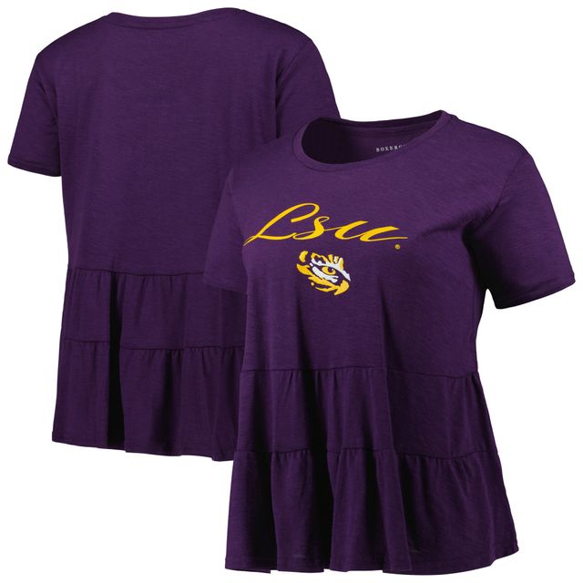 T-shirt à volants Willow LSU Tigers violet pour femme