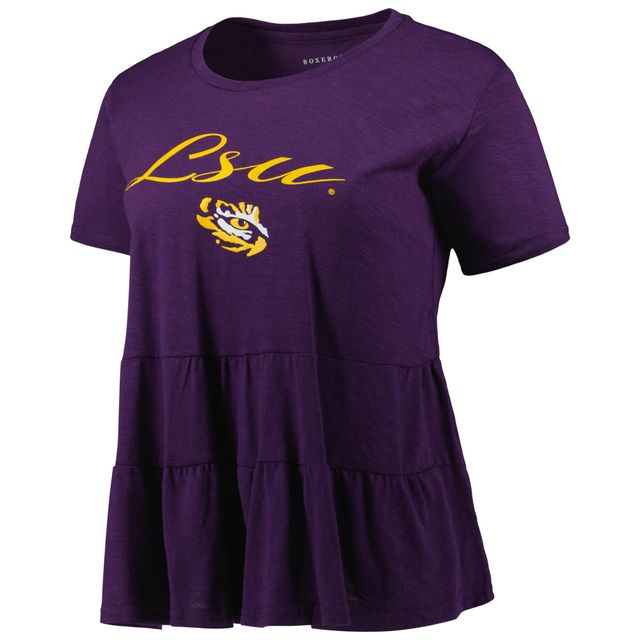 T-shirt à volants Willow LSU Tigers violet pour femme