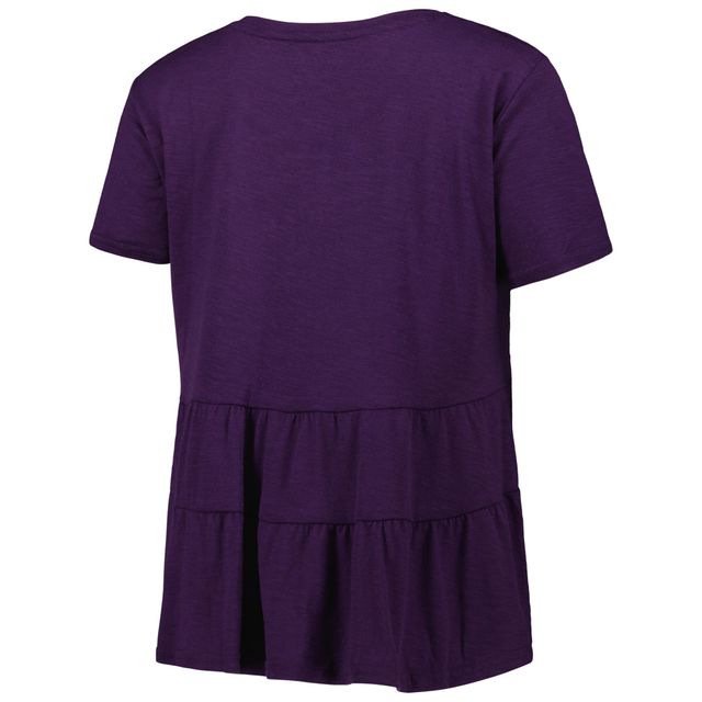 T-shirt à volants Willow LSU Tigers violet pour femme