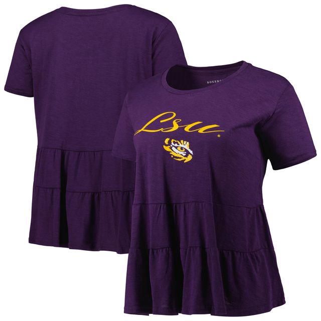 T-shirt à volants Willow LSU Tigers violet pour femme