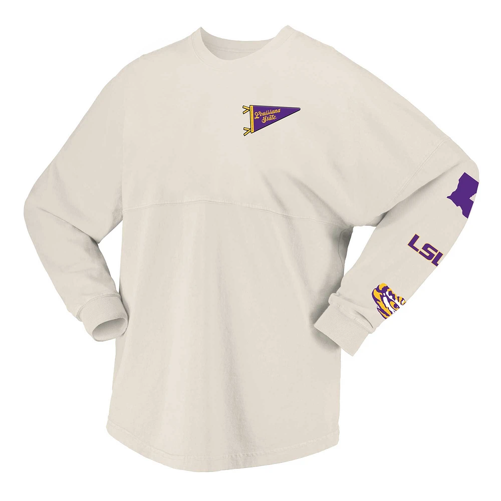 T-shirt à manches longues local Spirit Jersey naturel LSU Tigers pour femmes