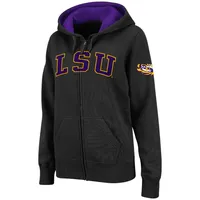 Women's Stadium Athletic LSU Tigers Arched Name Full-Zip Hoodie