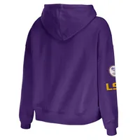 Sweat à capuche court pour femme WEAR by Erin Andrews LSU Tigers