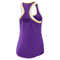 Women's WEAR by Erin Andrews Purple LSU Tigers Open Hole Razorback Tank Top