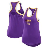 WEAR by Erin Andrews Débardeur violet LSU Tigers à trou ouvert et dos razor pour femmes