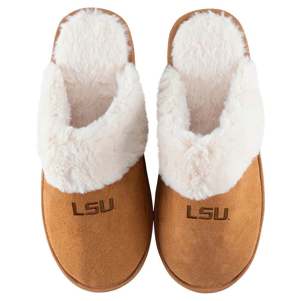 Chaussons en fausse fourrure ZooZatz LSU Tigers pour femmes