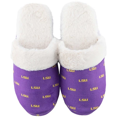 Women's ZooZatz LSU Tigers Faux Fur Slippers