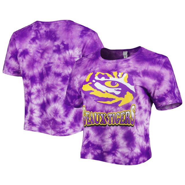 T-shirt court violet LSU Tigers Cloud-Dye ZooZatz pour femme