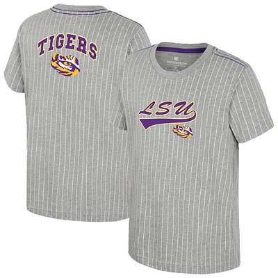 Youth Colosseum  Heather Gray LSU Tigers Airball Baseball T-Shirt
