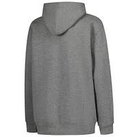 Youth Heather Gray LSU Tigers Team Logo Fleece Pullover Hoodie