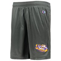 Youth Champion Charcoal LSU Tigers Classic Mesh Shorts